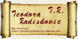 Teodora Radišković vizit kartica